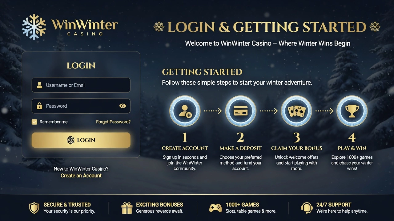WinWinter Casino Login and Getting Started