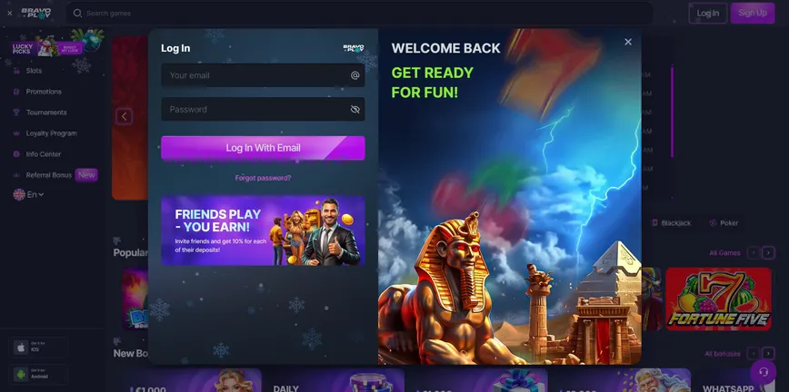 Registration, Bravoplay Login and Bravoplay Verificatie