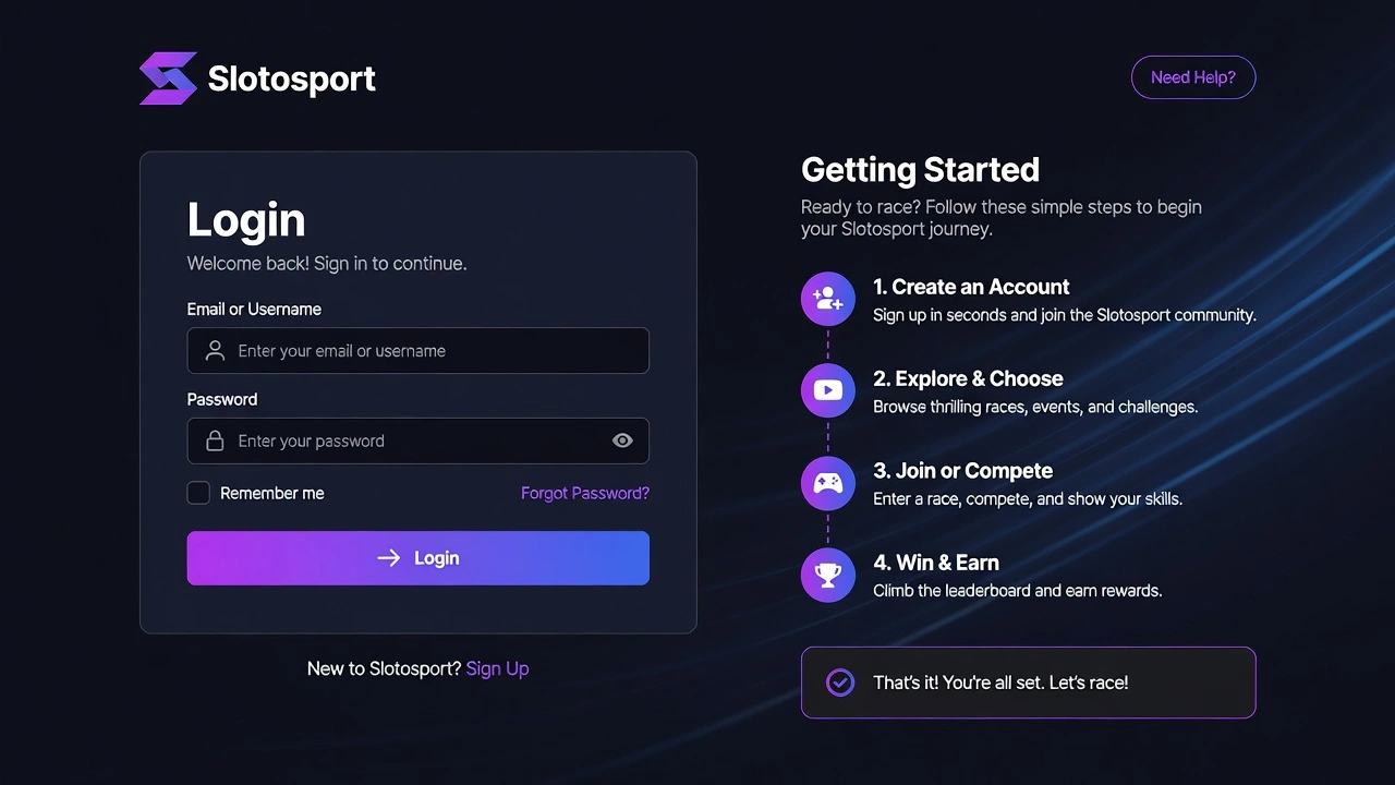 Slotosport Login and Getting Started